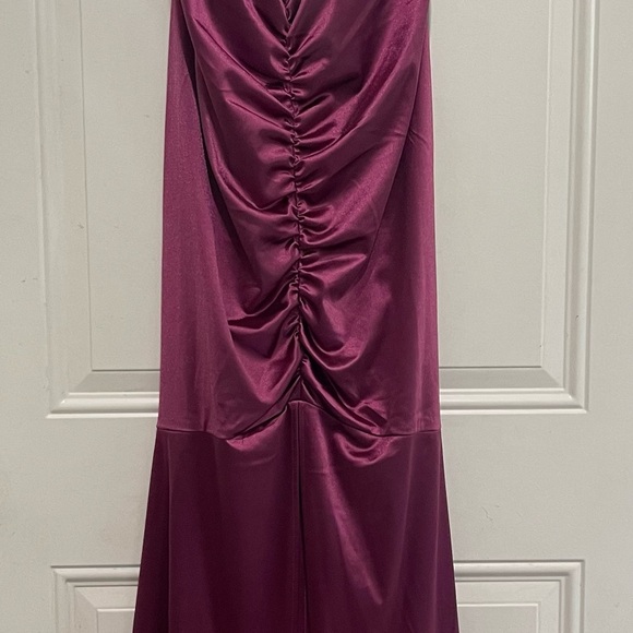 BCX Fuchsia Ruched Maxi Dress - Picture 3 of 6